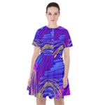 Seamless Vintage Pattern Retro 80s Or 90s Style Abstract Sailor Dress