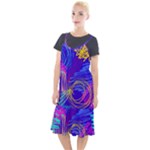 Seamless Vintage Pattern Retro 80s Or 90s Style Abstract Camis Fishtail Dress