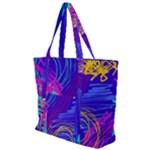 Seamless Vintage Pattern Retro 80s Or 90s Style Abstract Zip Up Canvas Bag