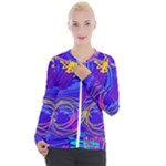 Seamless Vintage Pattern Retro 80s Or 90s Style Abstract Casual Zip Up Jacket