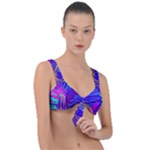 Seamless Vintage Pattern Retro 80s Or 90s Style Abstract Front Tie Bikini Top