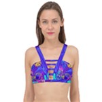 Seamless Vintage Pattern Retro 80s Or 90s Style Abstract Cage Up Bikini Top