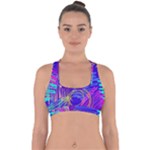 Seamless Vintage Pattern Retro 80s Or 90s Style Abstract Cross Back Hipster Bikini Top 