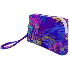 Seamless Vintage Pattern Retro 80s Or 90s Style Abstract Wristlet Pouch Bag (Small) from ArtsNow.com