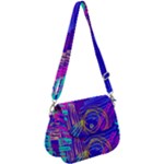 Seamless Vintage Pattern Retro 80s Or 90s Style Abstract Saddle Handbag