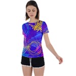 Seamless Vintage Pattern Retro 80s Or 90s Style Abstract Back Circle Cutout Sports T-Shirt