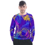 Seamless Vintage Pattern Retro 80s Or 90s Style Abstract Men s Long Sleeve Raglan T-Shirt