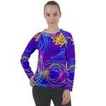 Seamless Vintage Pattern Retro 80s Or 90s Style Abstract Women s Long Sleeve Raglan T-Shirt