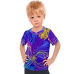 Seamless Vintage Pattern Retro 80s Or 90s Style Abstract Kids  Sports T-Shirt