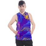 Seamless Vintage Pattern Retro 80s Or 90s Style Abstract Men s Sleeveless Hoodie