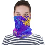 Seamless Vintage Pattern Retro 80s Or 90s Style Abstract Face Seamless Bandana (Adult)