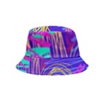 Seamless Vintage Pattern Retro 80s Or 90s Style Abstract Inside Out Bucket Hat (Kids)