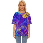 Seamless Vintage Pattern Retro 80s Or 90s Style Abstract Oversized Basic T-Shirt