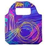 Seamless Vintage Pattern Retro 80s Or 90s Style Abstract Premium Foldable Grocery Recycle Bag