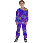 Seamless Vintage Pattern Retro 80s Or 90s Style Abstract Kids  Sweatshirt set