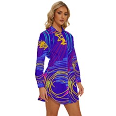 Womens Long Sleeve Shirt Dress 