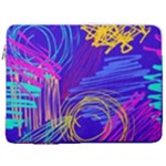 Seamless Vintage Pattern Retro 80s Or 90s Style Abstract 17  Vertical Laptop Sleeve Case With Pocket