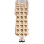 Camel Pattern Design Clothing Full Length Maxi Skirt