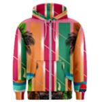 Digital Graphic Clip Art Beach Men s Zipper Hoodie