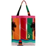 Digital Graphic Clip Art Beach Zipper Classic Tote Bag