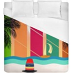 Digital Graphic Clip Art Beach Duvet Cover (King Size)