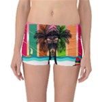 Digital Graphic Clip Art Beach Reversible Boyleg Bikini Bottoms