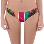 Digital Graphic Clip Art Beach Reversible Hipster Bikini Bottoms