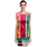 Digital Graphic Clip Art Beach Classic Sleeveless Midi Dress