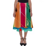 Digital Graphic Clip Art Beach Perfect Length Midi Skirt