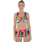 Digital Graphic Clip Art Beach Racerback Boyleg Bikini Set