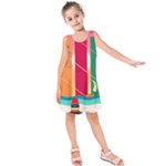 Digital Graphic Clip Art Beach Kids  Sleeveless Dress