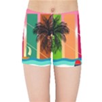 Digital Graphic Clip Art Beach Kids  Sports Shorts