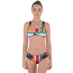 Digital Graphic Clip Art Beach Criss Cross Bikini Set