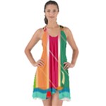 Digital Graphic Clip Art Beach Show Some Back Chiffon Dress