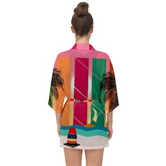 Half Sleeve Chiffon Kimono 