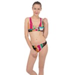 Digital Graphic Clip Art Beach Classic Banded Bikini Set 