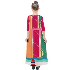 Kids  Quarter Sleeve Maxi Dress 