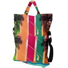 Fold Over Handle Tote Bag 