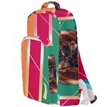 Digital Graphic Clip Art Beach Double Compartment Backpack