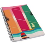 Digital Graphic Clip Art Beach 5.5  x 8.5  Notebook