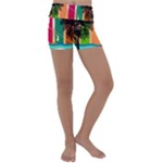 Digital Graphic Clip Art Beach Kids  Lightweight Velour Yoga Shorts