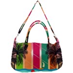 Digital Graphic Clip Art Beach Removable Strap Handbag