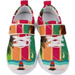 Digital Graphic Clip Art Beach Kids  Velcro Strap Shoes