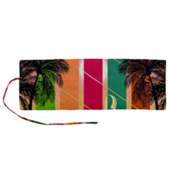 Digital Graphic Clip Art Beach Roll Up Canvas Pencil Holder (M) from ArtsNow.com