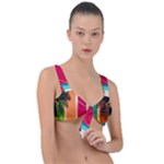 Digital Graphic Clip Art Beach Front Tie Bikini Top