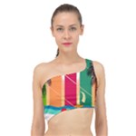 Digital Graphic Clip Art Beach Spliced Up Bikini Top 