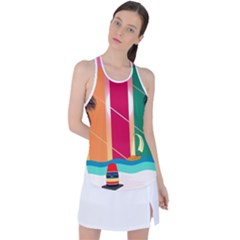 Racer Back Mesh Tank Top 