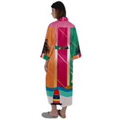 Maxi Satin Kimono 