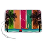 Digital Graphic Clip Art Beach Pen Storage Case (S)