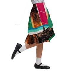 Kids  Ruffle Flared Wrap Midi Skirt 